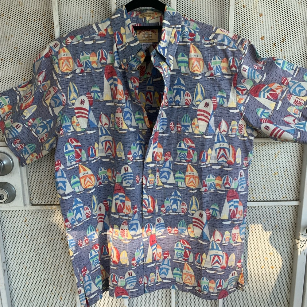 Reyn Spooner Multicolor Sailboat Print Button Down. New Anniversary Edition